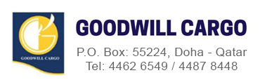 "Goodwill Cargo company logo, Doha, Qatar - largest air, land and sea freight forwarders in Qatar"